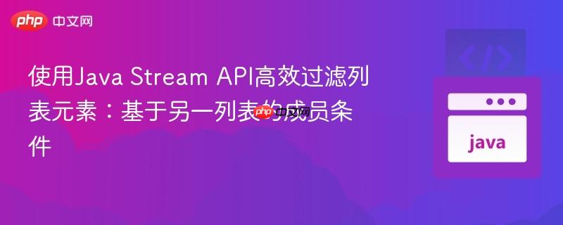 使用Java Stream API高效过滤列表元素:基于另一列表的成员条件