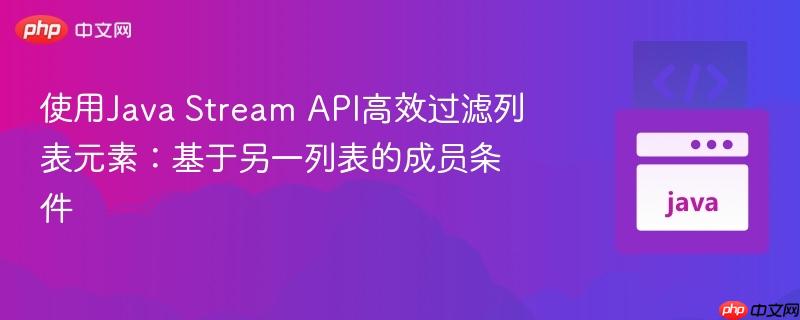 使用Java Stream API高效过滤列表元素:基于另一列表的成员条件