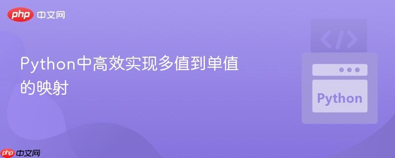 python中高效实现多值到单值的映射