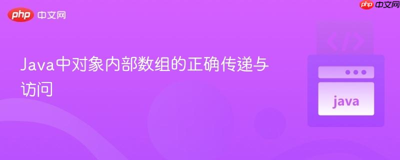 Java中对象内部数组的正确传递与访问