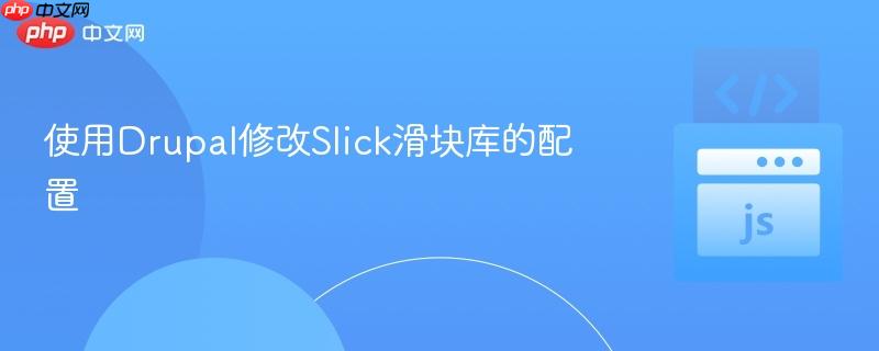 使用Drupal修改Slick滑块库的配置 使用Drupal修改Slick滑块库的配置