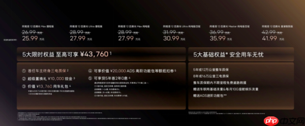 阿维塔12四激光版上市 华为乾崑技术铸就智能豪华新标杆