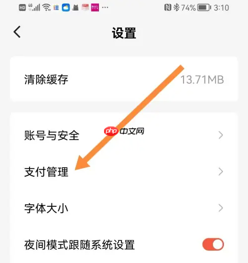 《红果免费短剧》支付管理设置方法