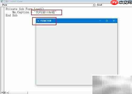 VB修改窗体标题方法