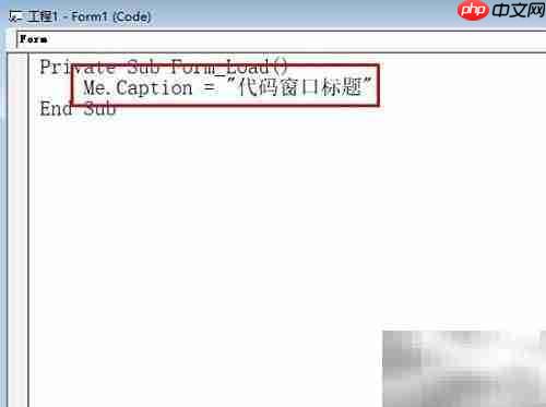 VB修改窗体标题方法