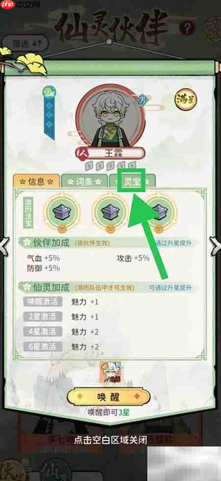 修仙外传：王霖灵宝查看攻略