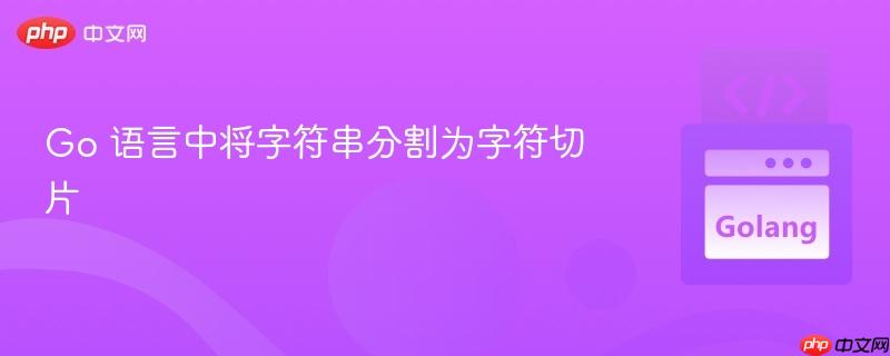 go 语言中将字符串分割为字符切片