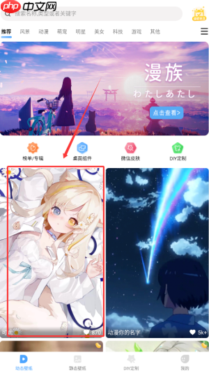 《小鸟壁纸》设置壁纸方法