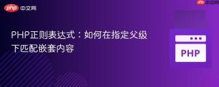 PHP正则表达式：如何在指定父级下匹配嵌套内容