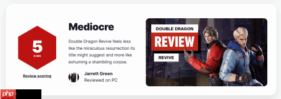 ign5分的《双截龙再临》为何失败?仅有技术力不行