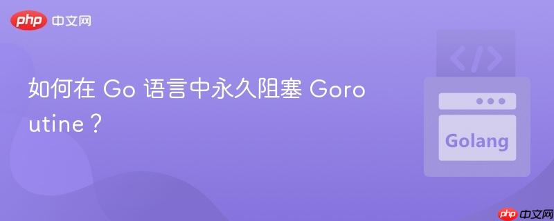 如何在 go 语言中永久阻塞 goroutine?