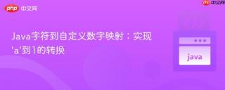 Java字符到自定义数字映射：实现‘a’到1的转换
