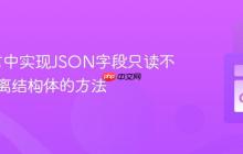 Go语言中实现JSON字段只读不写:分离结构体的方法