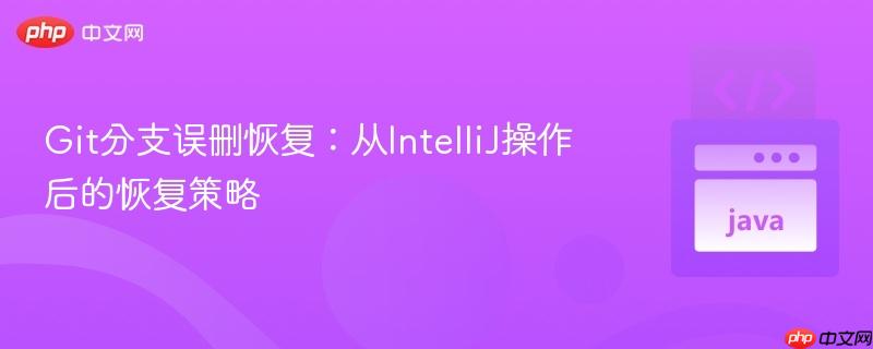 Git分支误删恢复：从IntelliJ操作后的恢复策略
