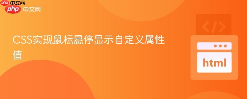 CSS实现鼠标悬停显示自定义属性值