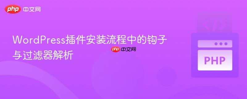 WordPress插件安装流程中的钩子与过滤器解析