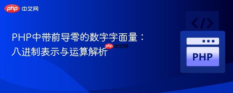 php中带前导零的数字字面量:八进制表示与运算解析
