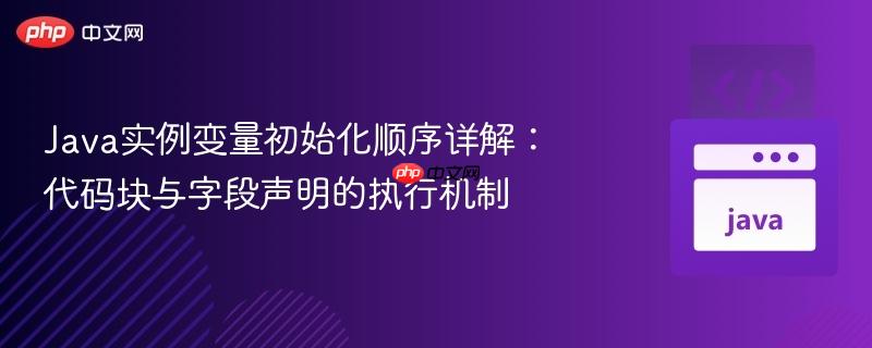 Java实例变量初始化顺序详解：代码块与字段声明的执行机制
