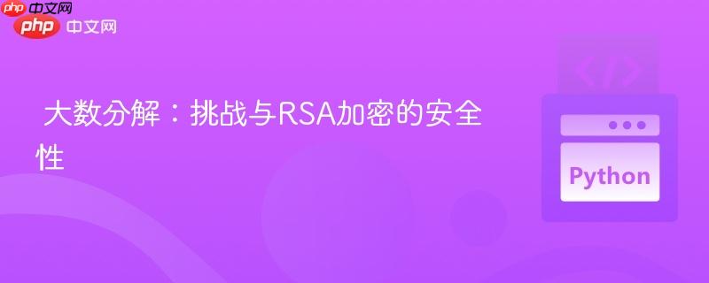  大数分解：挑战与RSA加密的安全性

