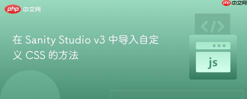 在 Sanity Studio v3 中导入自定义 CSS 的方法