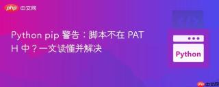 Python pip 警告:脚本不在 PATH 中?一文读懂并解决