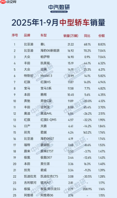 中型轿车市场仍被合资燃油车主导 帕萨特凯美瑞宝刀未老