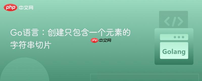 Go语言：创建只包含一个元素的字符串切片
