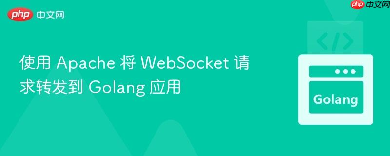 使用 Apache 将 WebSocket 请求转发到 Golang 应用