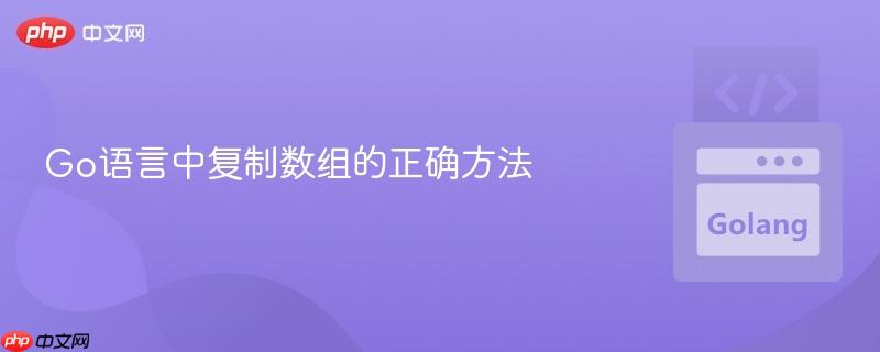 Go语言中复制数组的正确方法