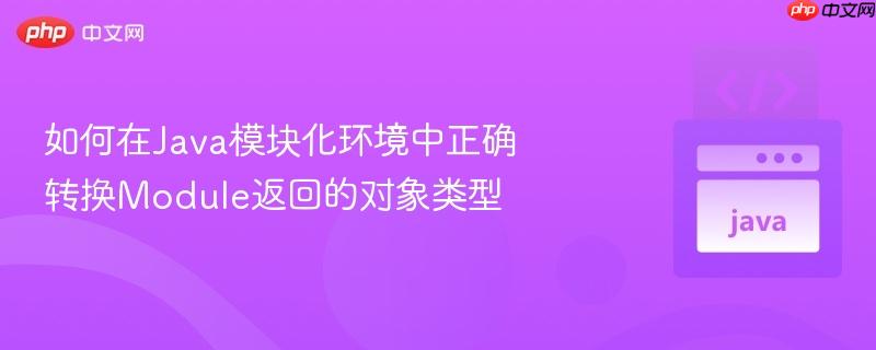 如何在java模块化环境中正确转换module返回的对象类型