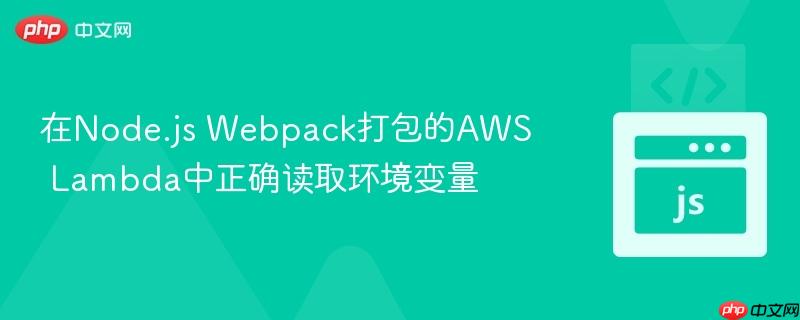 在Node.js Webpack打包的AWS Lambda中正确读取环境变量