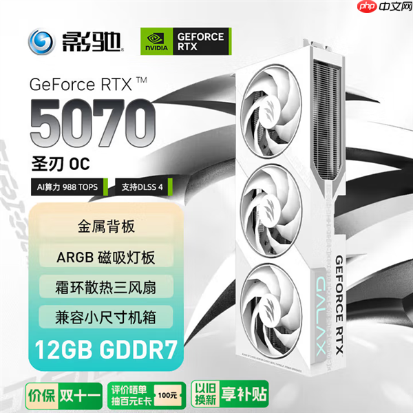 大额国补来了!影驰双十一优惠加码