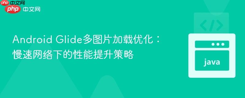 Android Glide多图片加载优化:慢速网络下的性能提升策略