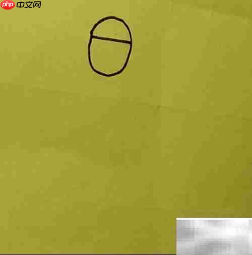 小男孩骑木马简笔画