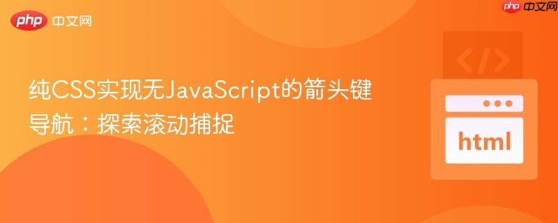纯CSS实现无JavaScript的箭头键导航:探索滚动捕捉 纯CSS实现无JavaScript的箭头键导航:探索滚动捕捉