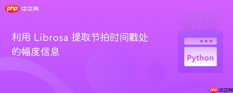 利用 librosa 提取节拍时间戳处的幅度信息