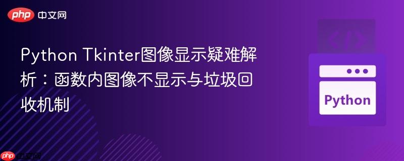 Python Tkinter图像显示疑难解析:函数内图像不显示与垃圾回收机制