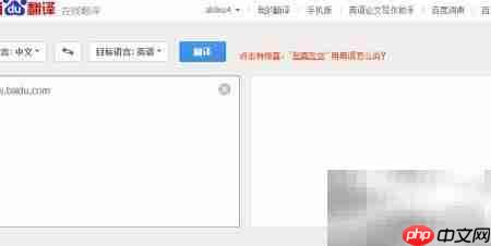 百度翻译网页使用指南