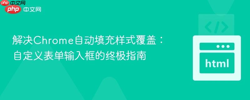 解决Chrome自动填充样式覆盖:自定义表单输入框的终极指南