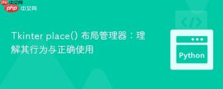 Tkinter place() 布局管理器：理解其行为与正确使用
