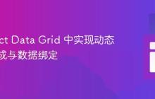 在 React Data Grid 中实现动态列的生成与数据绑定
