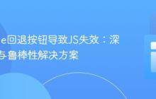 Chrome回退按钮导致JS失效：深入解析与鲁棒性解决方案