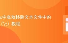 Node.js中高效移除文本文件中的制表符(\t)教程