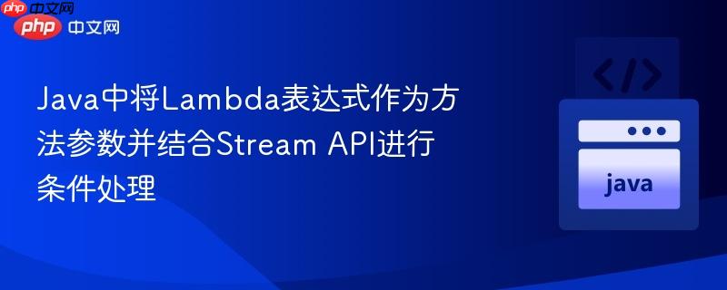 Java中将Lambda表达式作为方法参数并结合Stream API进行条件处理
