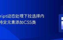 JavaScript动态处理下拉选择内容：为特定元素添加CSS类