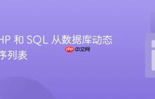 使用 PHP 和 SQL 从数据库动态生成无序列表