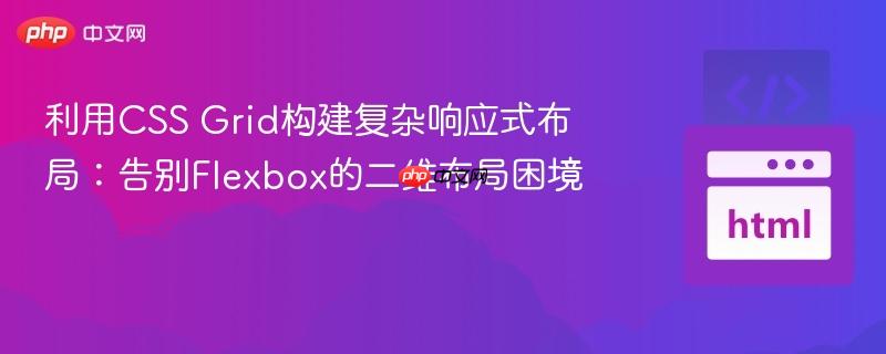 利用CSS Grid构建复杂响应式布局：告别Flexbox的二维布局困境
