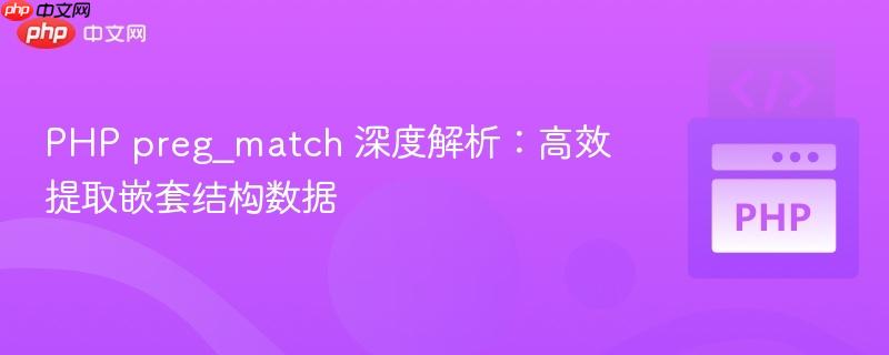PHP preg_match 深度解析:高效提取嵌套结构数据
