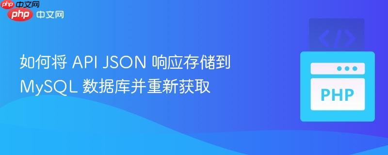 如何将 api json 响应存储到 mysql 数据库并重新获取