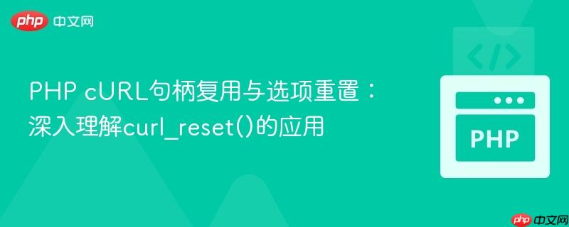 PHP cURL句柄复用与选项重置:深入理解curl_reset()的应用 PHP cURL句柄复用与选项重置:深入理解curl_reset()的应用